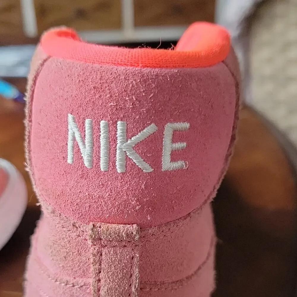 Nike Blaze High Top Pink Coral  Sneakers Women's Sz 7 Youth 5.5  Streetwear Chic